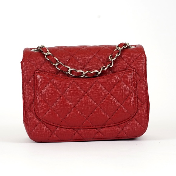 ❌SOLD❌ Chanel 17b Red Square Mini Flap Bag - Picture 2 of 6